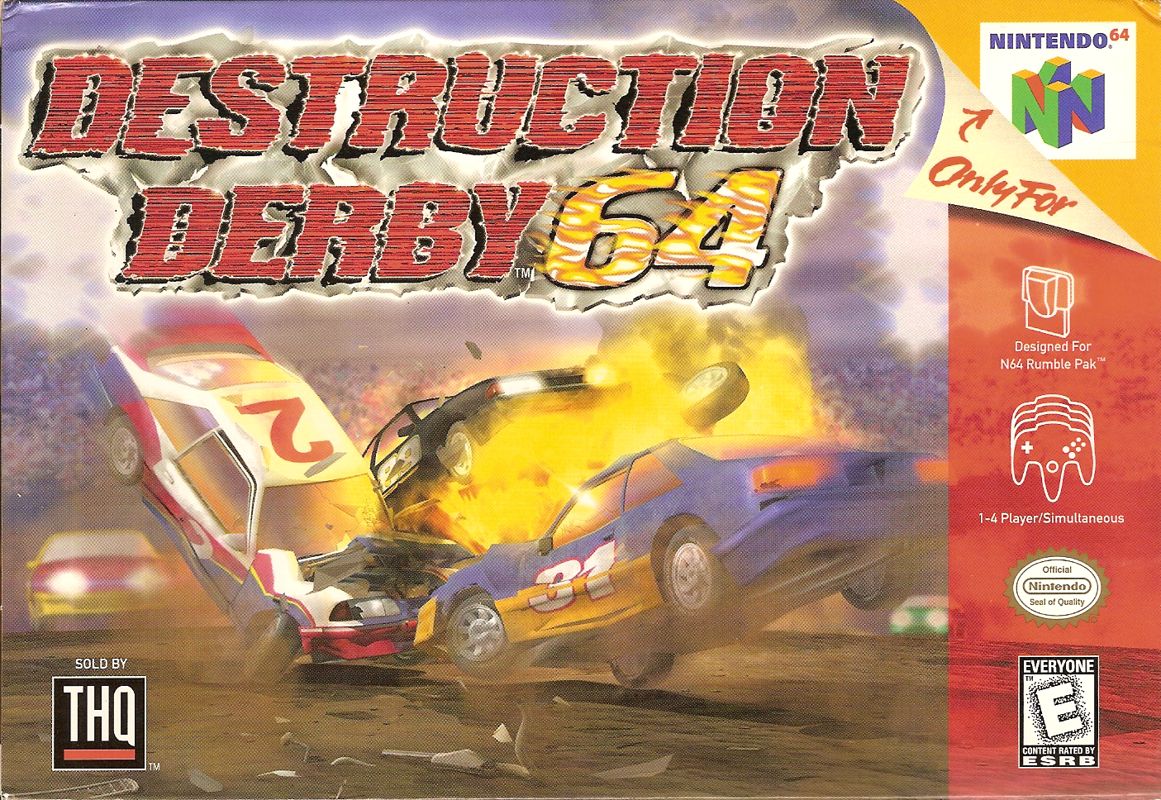 Destruction Derby 64 box art for Nintendo 64